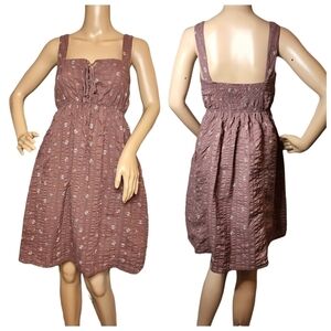 Kimchi Blue floral mauve sleeveless dress.